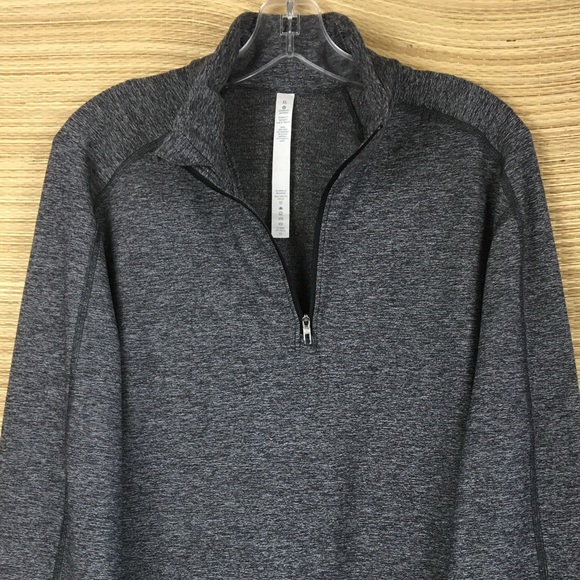Lululemon Surge Warm 1/2 Zip Silver Heathered Dark Slate Size XL - Picture 8 of 13